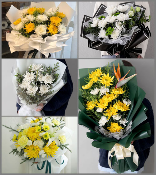 山东莱芜莱城区口镇镇上水河村白事花束代送